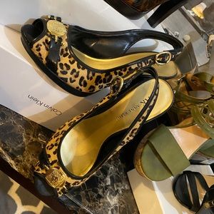 Leather print fabric